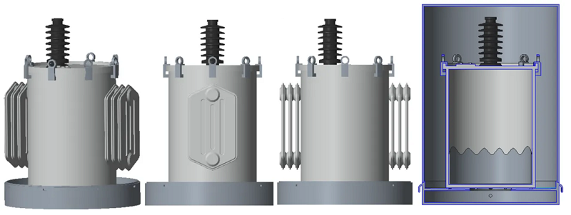 변압기 및 누유방지 트레이 3D 모델링